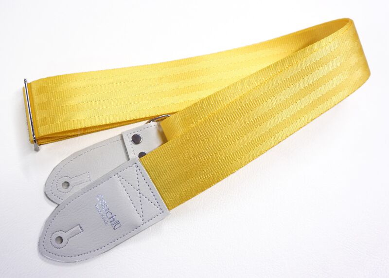Yellow Seatbelt Guitar Strap 
