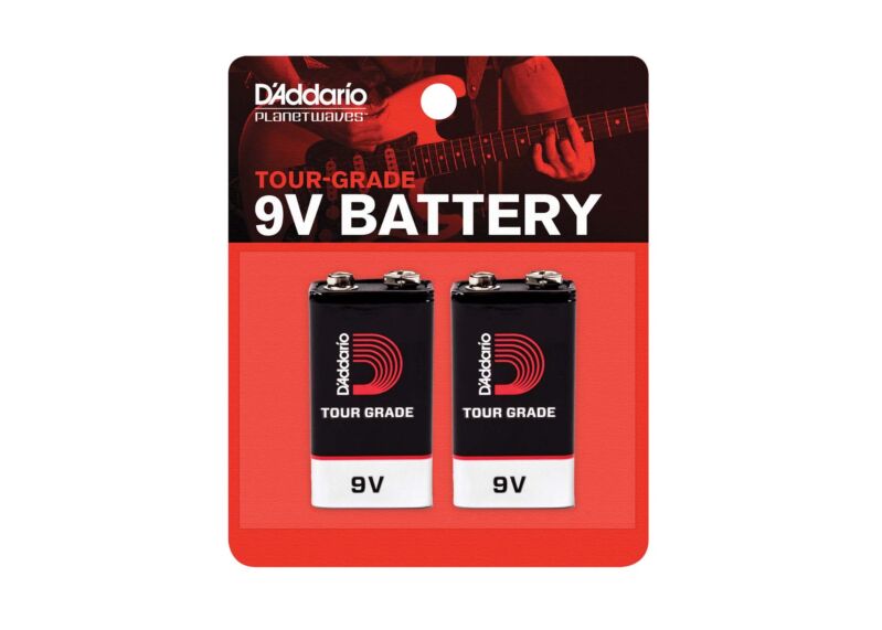 D'addario Tour-Grade 9V Battery, 2 pack