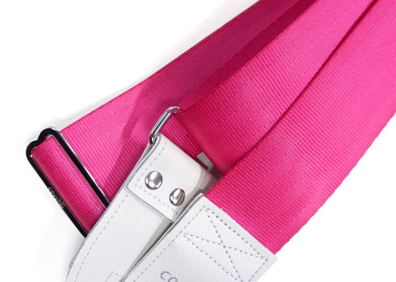 Hot Pink Seatbelt Guitar Strap