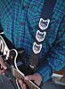 The Couch Cat Guitar Strap- Black With White Cats