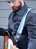 Steel Blue Cadillac Racer X Guitar Strap 