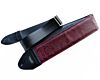 3 inch Wide Paisley Guitar Strap: Now  in Oxblood or Ivory