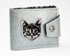 Silver Sparkle Cat Billfold Wallet