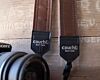  Brown Vegan Leather Thin 1.5" Camera Strap