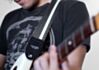Black Sparkle Metal Flake Racer X Guitar Strap