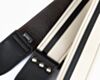 White with Black Vinyl Racer X Guitar Strap
