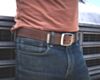 Double Stitch Brown Vegan Belt- Classic Vintage Look 