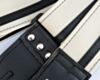 White with Black Vinyl Racer X Guitar Strap