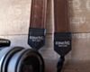  Brown Vegan Leather Thin 1.5" Camera Strap