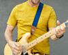 The Navy And Buckskin Seatbelt Guitar Strap 
