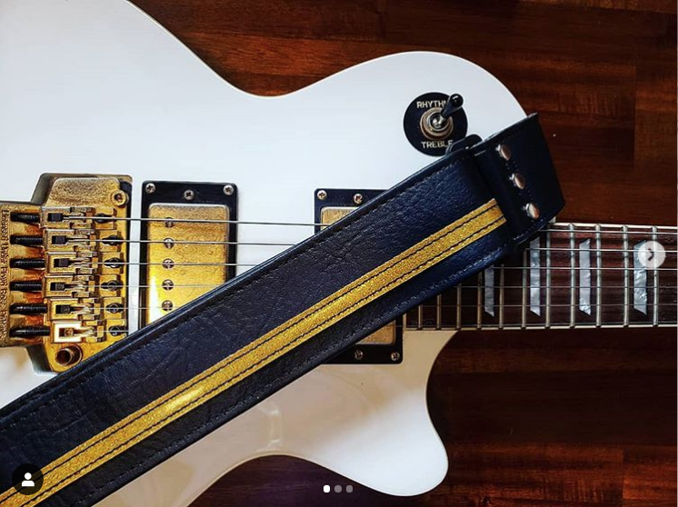 Black Gold Racer X Guitar Strap