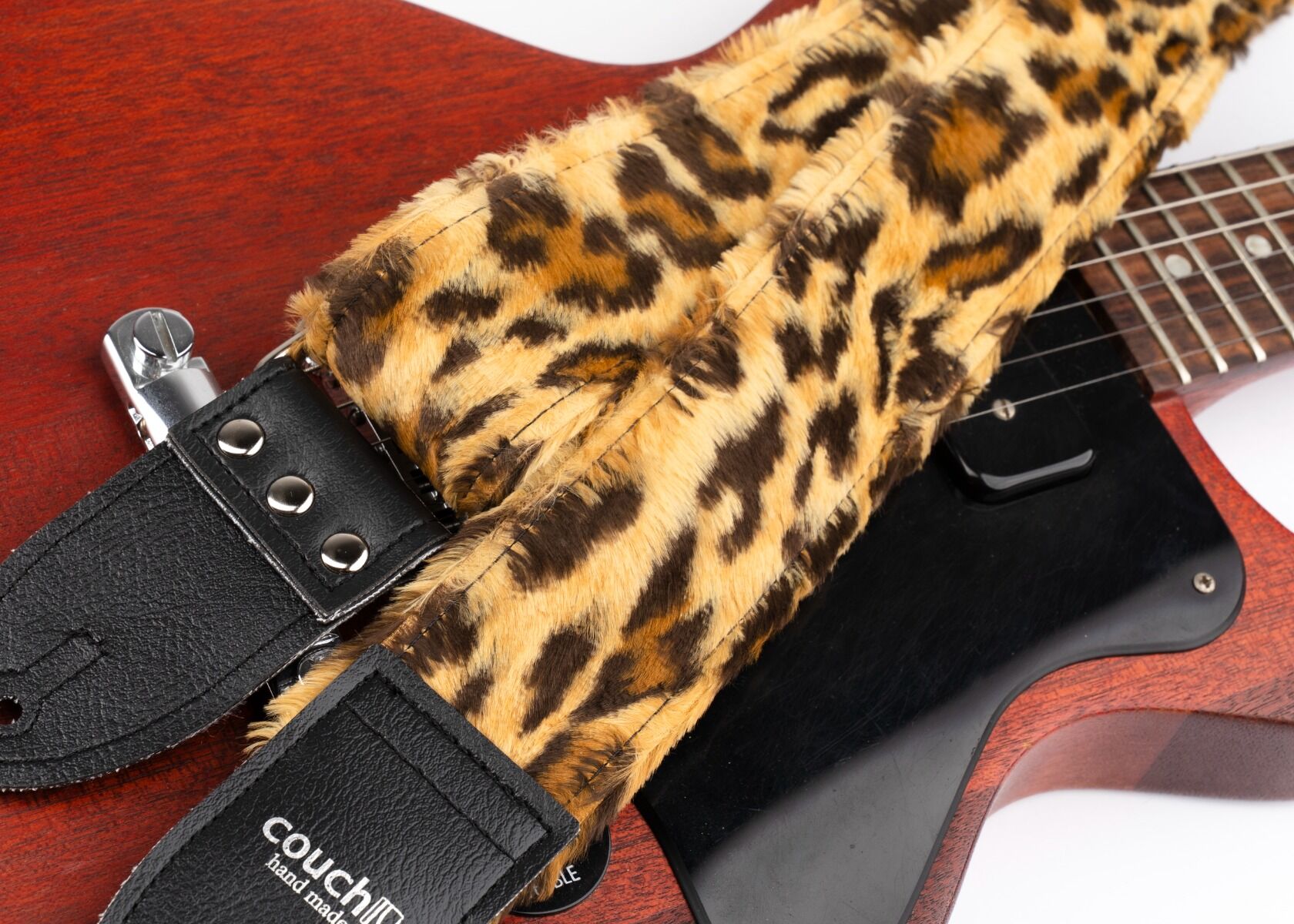 Cheetah Print Guitar Strap display picture 1