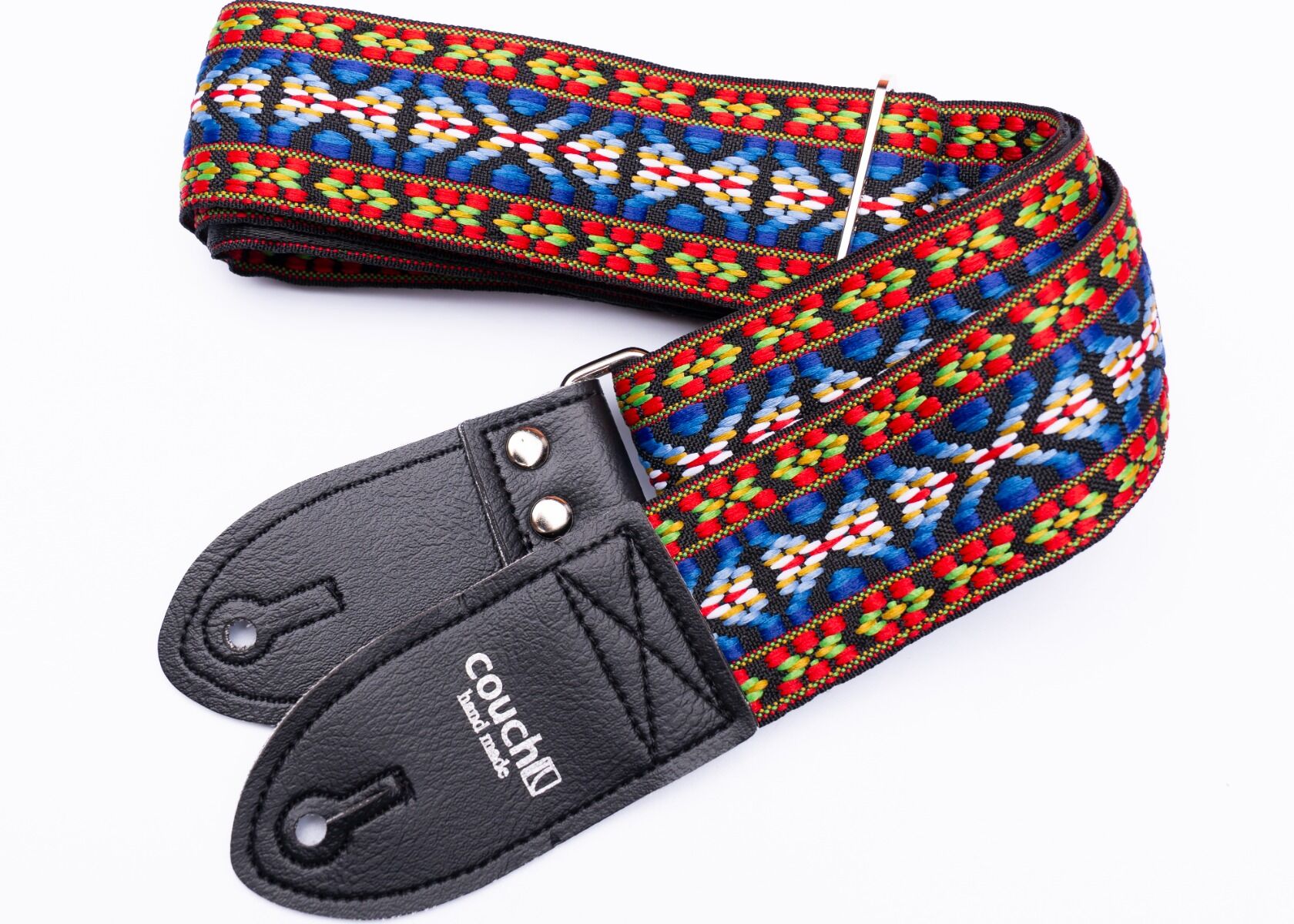VINTAGE Guitar Strap Belt Woven Southwestern Boho Retro Y2K 90s Grunge Rock Band The Poncho Guitar Strap- Woven Southwest Native Design  main image 3