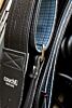 Reverse GTO Black Guitar Strap -Blue Vintage GTO on the inside