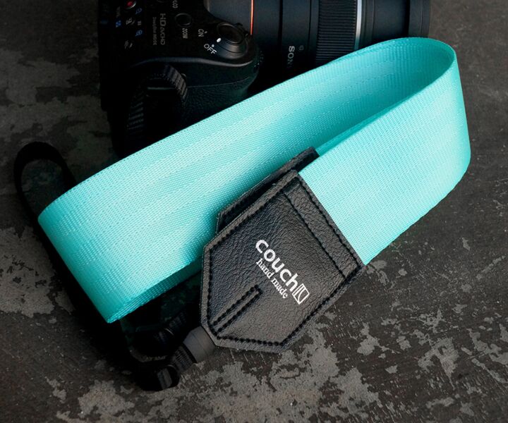 The Recycled Mint Seatbelt Camera Strap
