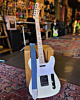 Lake Placid Blue Double Stitch Guitar Strap 