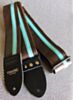 Brown with Aqua Vinyl Racer X Guitar Strap