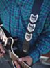 The Couch Cat Guitar Strap- Black With White Cats