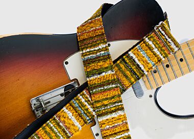 Plymouth Barracuda Chainmail Gold Guitar Strap