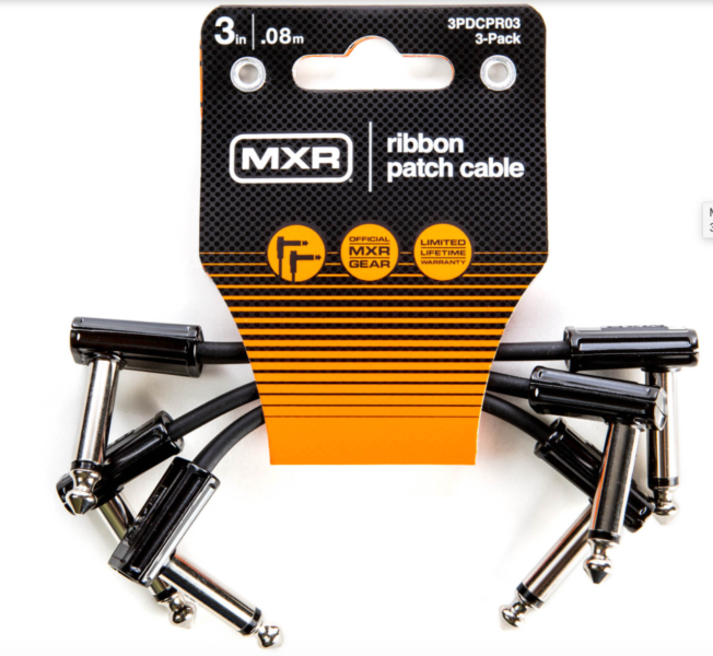 MXR 3 INCH RIBBON PATCH CABLE - 3 PACK