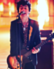 Billie Joe Armstrong of Green Day with custom Billy Joe Guitar strap