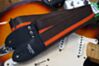 Brown with Orange Vinyl Racer X Guitar Strap