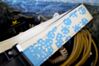 The "I am 8-bit" by Couch Guitar Strap - Blue