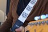 White Handmade Tiger Guitar Strap 