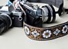 Cork and Brown Flowers Camera Strap