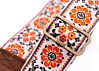 Cork and Orange Flowers Hippie Weave Guitar Strap