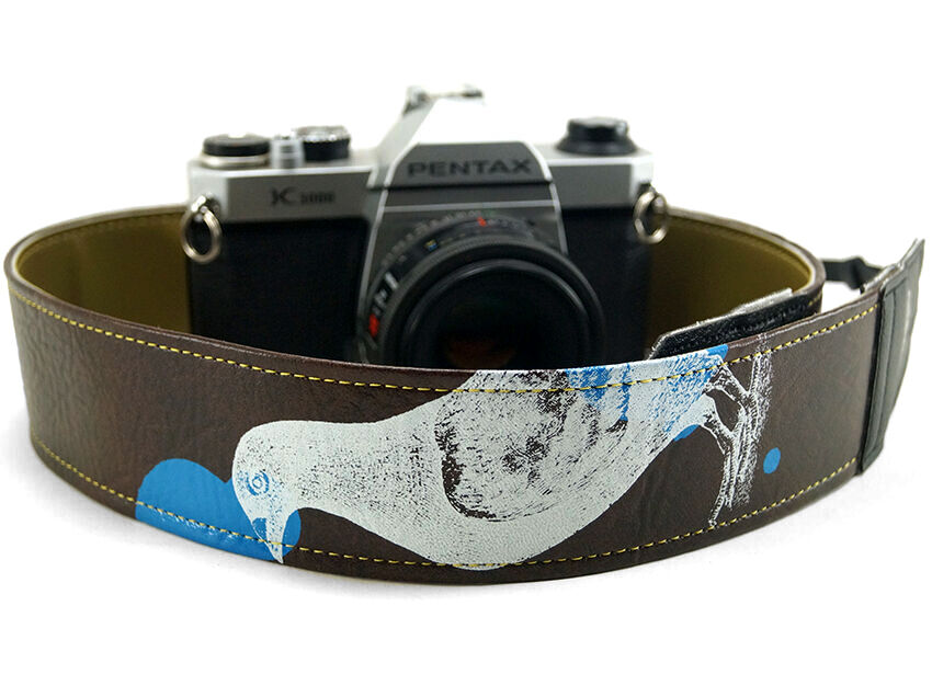 Greens and Blues Flying Geese Camera Strap