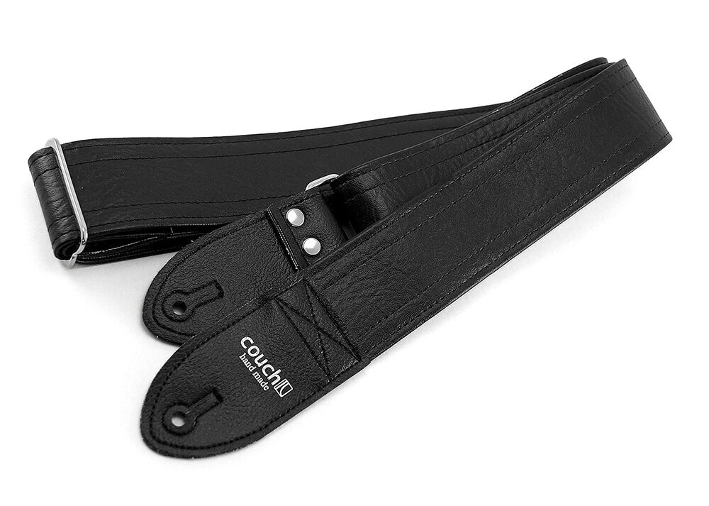 Black Soft Vegan Leather Crossbody W/ Guitar Strap