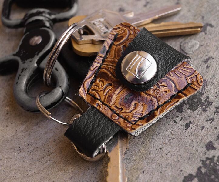 Western Guitar Pick Holder Keychain