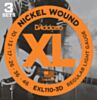 3 PACK - D'addario EXL 110 Electric Guitar Strings