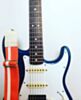 Orange with White Racing Stripe Guitar Strap