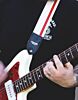 White w/ Red Racer X Guitar Strap