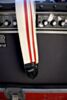 White w/ Red Racer X Guitar Strap