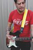 Yellow with White Racer X Guitar Strap
