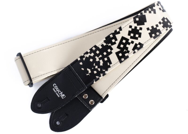 The "I am 8-bit" 80's Video Game Guitar Strap - Black