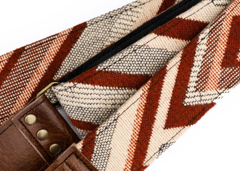 The Bendzinski Desert Psychedelic Chevron Guitar Strap- Limited Run of 38 Straps