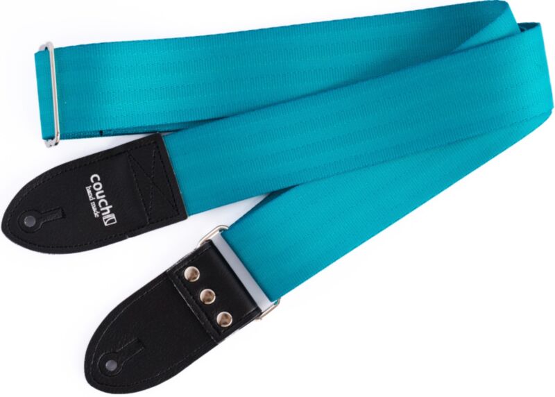 The Recycled Blue-Green Seatbelt Guitar Strap 