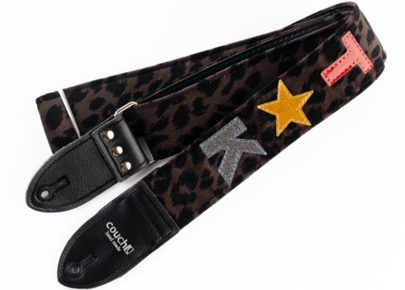 1977 Leopard Punk Custom Initials Personalized Guitar Strap