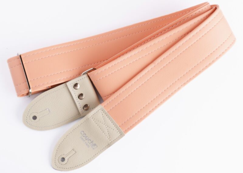 Pink V4 Vintage Candy Luggage Guitar Strap