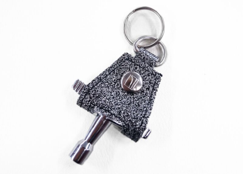 Black Sparkle Metal Flake Drum Key Holder