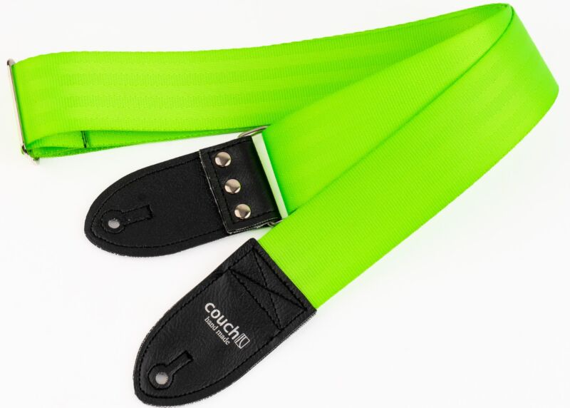 Neon Green Seatbelt Guitar Strap