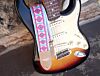 The Couch Imagining Sun Vintage Hippie Weave Boho Guitar Strap - Pink and Sky