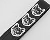 The Couch Cat Guitar Strap- Black With White Cats