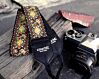 Psychedelic Sunset Hendrix Style Hippie Weave Camera Strap