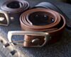 Double Stitch Brown Vegan Belt- Classic Vintage Look 