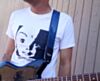 Custom Blue Sparkle Lighting Bolt Guitar Strap by Couch 